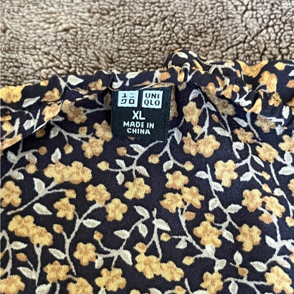 Uniqlo Georgette Printed Halfsleeve Flare Dress size XL - Picture 6 of 15